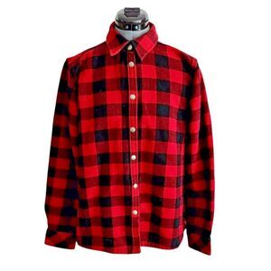 Orvis Flannel Lined Snap Down Shirt Size XL‎